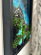 Load image into Gallery viewer, 12” x 12” Moss + Resin Midnight Tide
