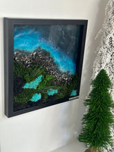 Load image into Gallery viewer, 12” x 12” Moss + Resin Midnight Tide
