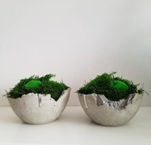 Load image into Gallery viewer, 9.5&quot; Distressed Concrete Moss Bowl
